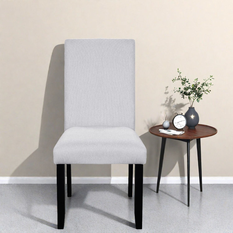 Ensemble de 4 chaises de salle à manger élégantes et modernes, en bois d'hévéa avec siège rembourré, pour la maison et la cuisine