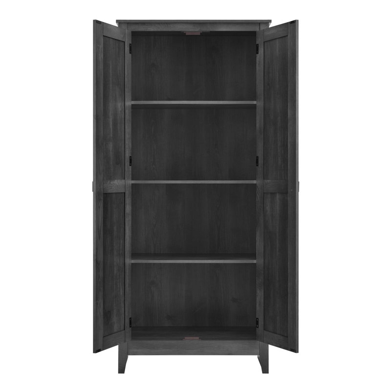 Quast 31.5'' Wide 4 - Shelf Storage Cabinet, Rustic Gray