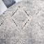 Aniqa Hand Tufted Wool/Cotton Geometric Rug in Grey/Ivory/Black-540698378