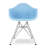 Modholic Eiffel Armchair With Steel Legs, Blue-2101798199-2118000265