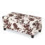 Rangement en velours brun de style contemporain, l 39,00 po, P 19,00 po, H 16,25 po, couvercle à charnière avec look, beaucoup d'espace