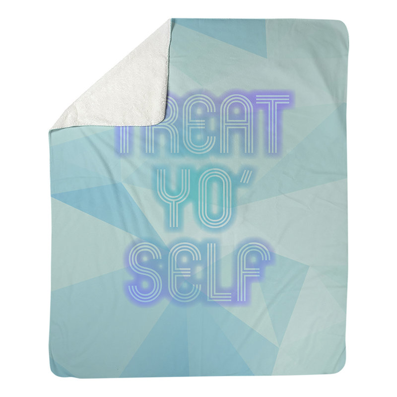 Sewn Throw Blanket, 50" W x 60" L, Blue, Light
