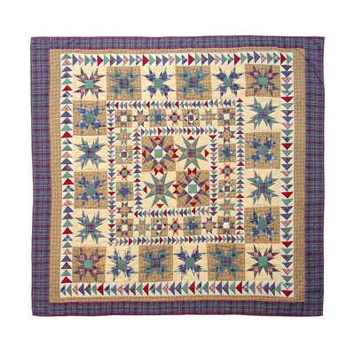 Forever Farmhouse / Country Cotton Geometric Shapes Quilt