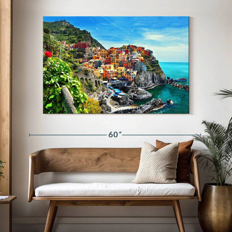 Ravi, ville de Manarola en Italie, H 34 po x l 51 po