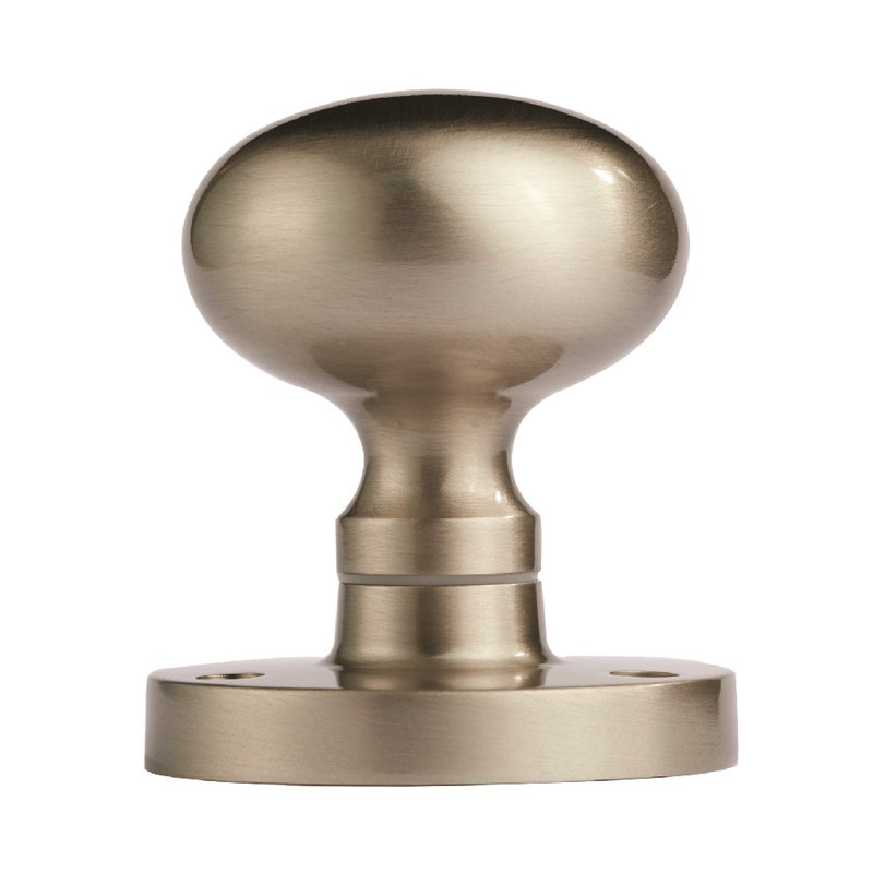 Victorian Passage Door Knob, Satin Nickel