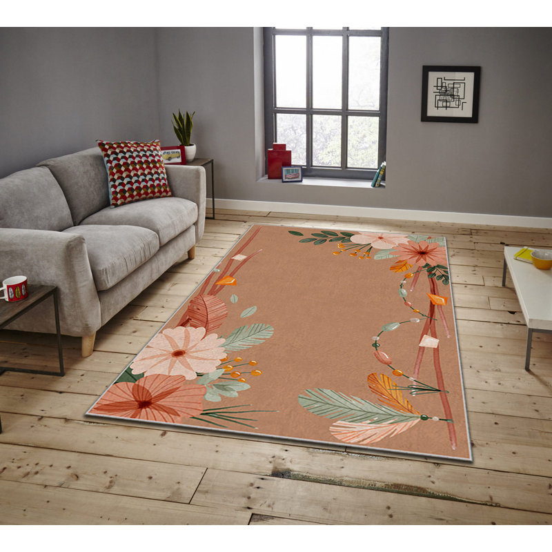 Luxurious Area Rug, 100% Polyester, 5.9 x 9.2 Feet | 740 g/m² Weight, Non-Slip Felt Dot Underside, Easy Clean Velvet Fabric, 0.08 in Pile Height | Machine Washable, Perfect for Living Room & Bedroom Décor