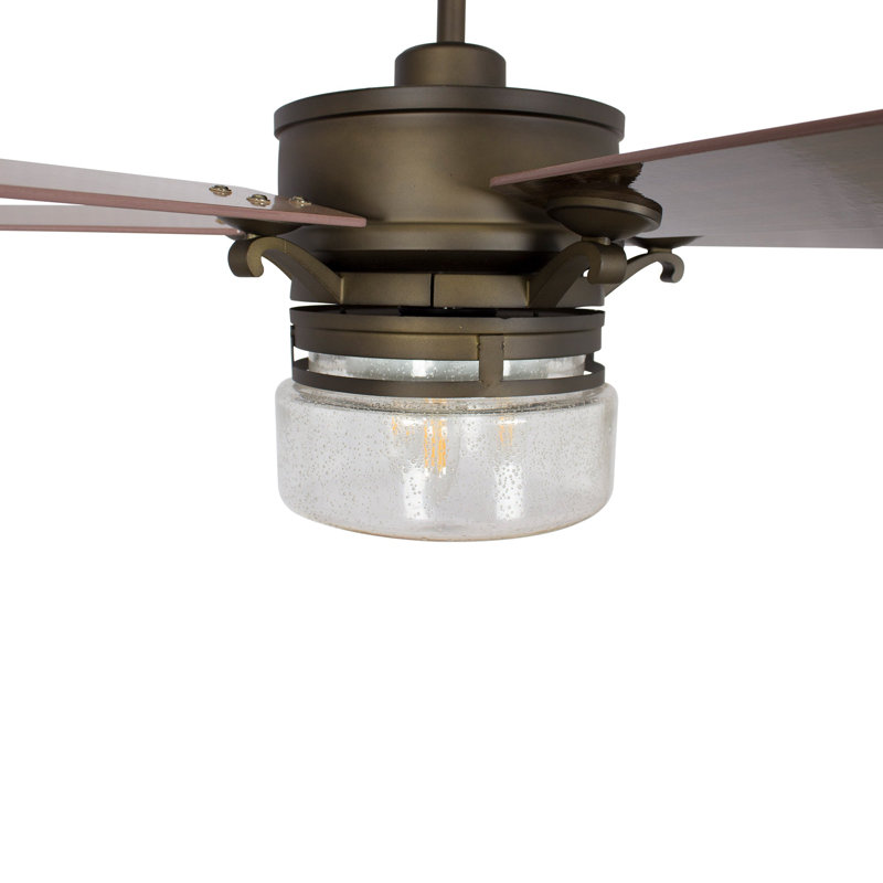 Ventilateur de plafond intelligent Alexia de 52 pouces avec commande murale, fonctionne avec l'assistant Google, Amazon Alexa et les raccourcis Siri.