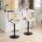 Walnut Bentwood Bar Stools With Faux Leather, Mid Century Modern Adjustable Counter Height, 360° Swivel, Ideal For Kitchen And Dining Areas-1184985076