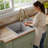 Karran Quartz 33'' X 22'' Double Bowl 60/40 Top Mount Drop-in Kitchen Sink Kit-50597837