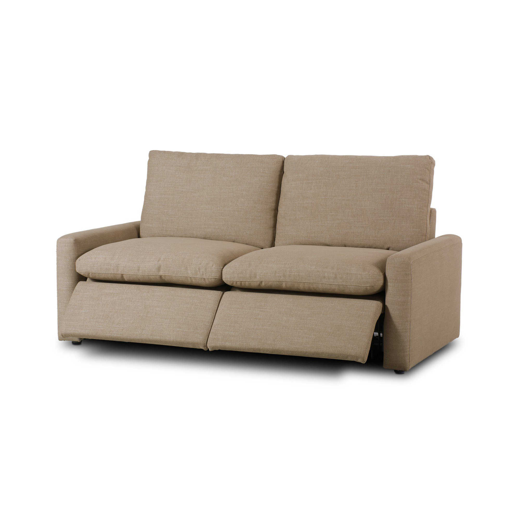 Downing 78" Power Reclining Loveseat, Nomad Taupe Crypton Performance Weave