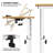 Mobile Computer Desk Workstation, Rolling Laptop Standing Table with Monitor Shelf and Host Rack-82396207