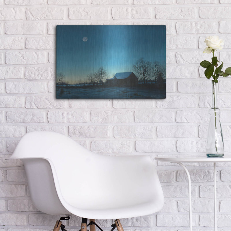  «Nightfall» par Campbell Frost, art mural en métal, 24 po x 16 po