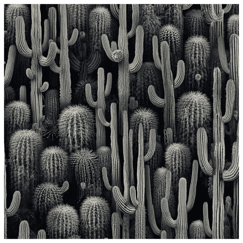Toile tendue à motif de cactus en toile dans de nombreuses tailles, 20 po x 24 po