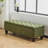 Boucle Upholstered Bench with Rubber Wood Legs,-334374049