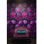 Papier peint floral mauve moderne