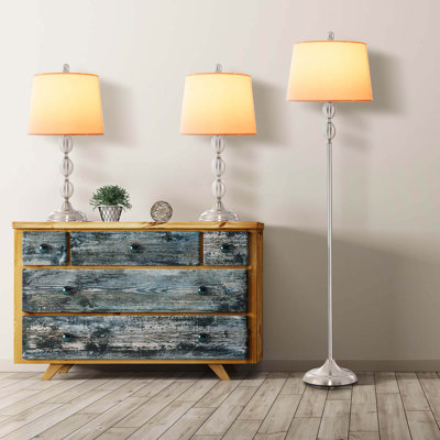 Jenalee 63'' LED Traditional Floor & Table Lamp Set
