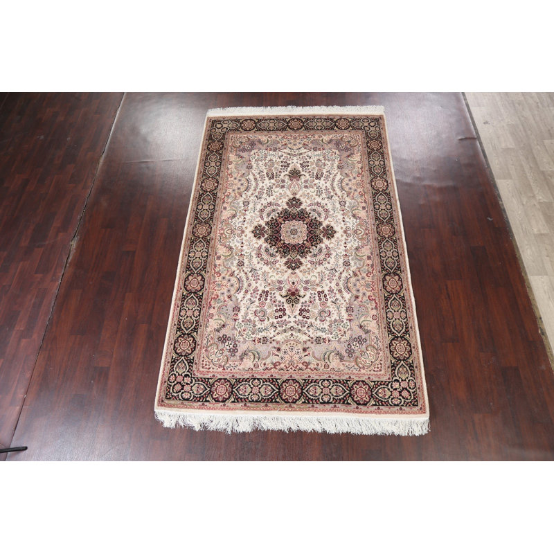 Tapis oriental à teinture végétale Tabriz noué à la main 6 x 10