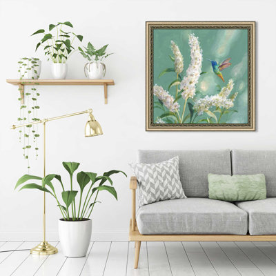 «Hummingbird Spring II (Square)» par Danhui Nai, reproduction