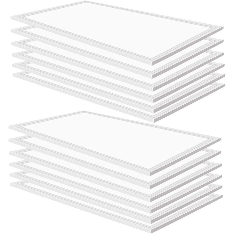 12 Pack 2x4 LED Flat Panel Light Fixture, 7800 LM Daylight 2x4 FT LED Light Fixture,5000K 2x4 Recessed Drop Ceiling Lights, 0-10V Dimmable Lay in Fixture for Office Kitchen, ETL Listed