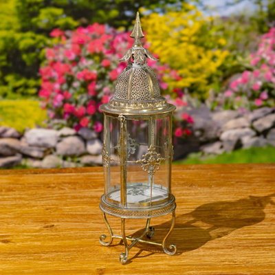 26in. Tall Montesano Standing Iron/Glass Terrarium