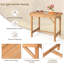 Maryln Rectangular Wood Outdoor Dining Table With Umbrella Hole , 100cm cm W 60cm cm D