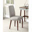 Chaise avec pieds espresso et tissu gris