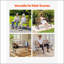 Banc d'extérieur durable avec dossier à lattes et structure en métal pour patio ou porche, sièges confortables pour 2 à 3 personnes