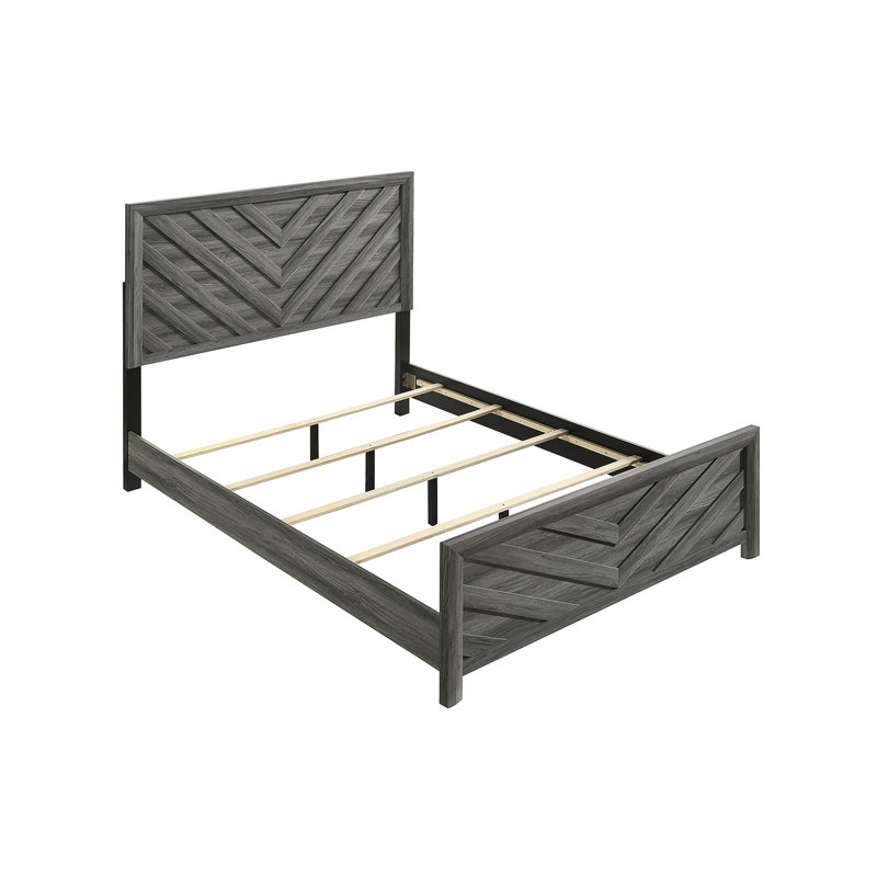 Grand lit de style moderne Denver en bois