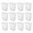Sterilite Rectangular Wastebasket 5.5 Gallon Open Top Trash Bin, 12 Pack, White