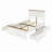  Twin Size Solid Wood Platform Bed with 4 Storage Drawers, for Kids, Teens, White/Brown-2082655286-2082655241