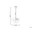 Hodgeman 13 - Light Brass/White Sputnik Pendant
