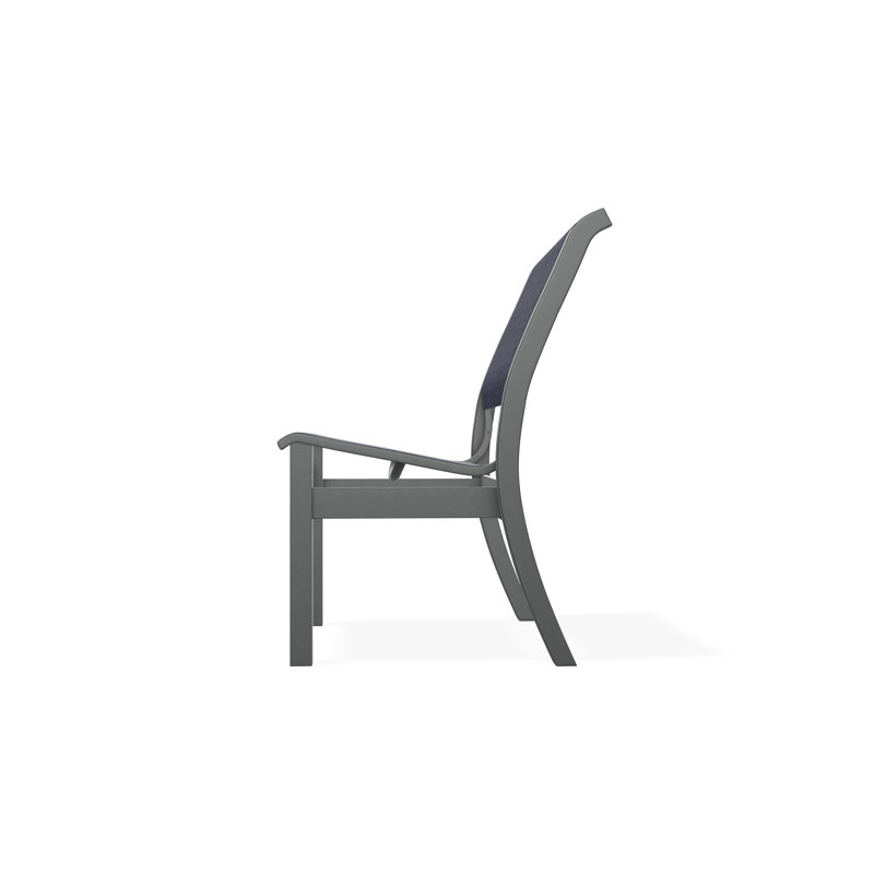 Leeward Outdoor Dining Chair, Graphite, Collect Indigo