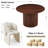 5-Piece Dining Table Set, Wood Top, Faux Fur Armchairs-108053361-108053362-108053369