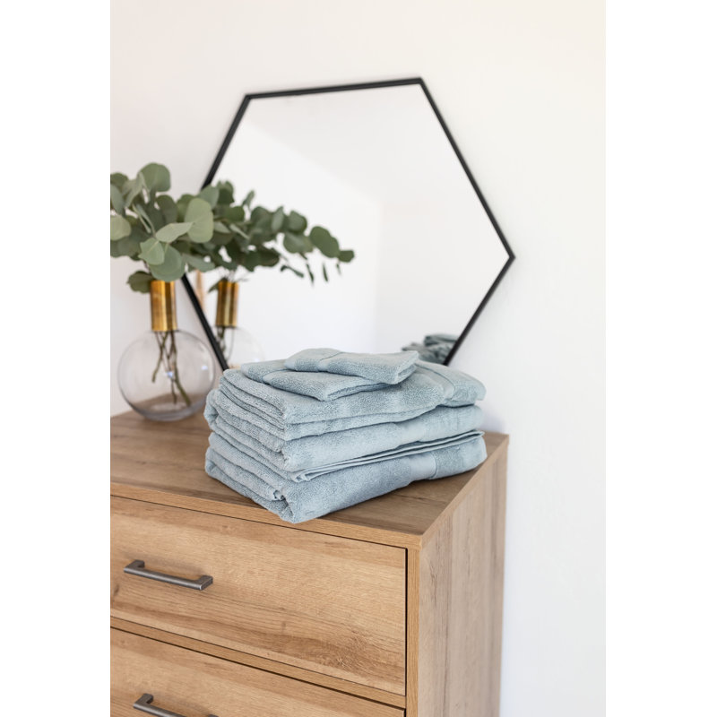 Ensemble de serviettes en coton 6 pièces Canopy Lane, Bleu sarcelle