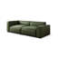 Canapé modulaire vert en cuir véritable-122909001