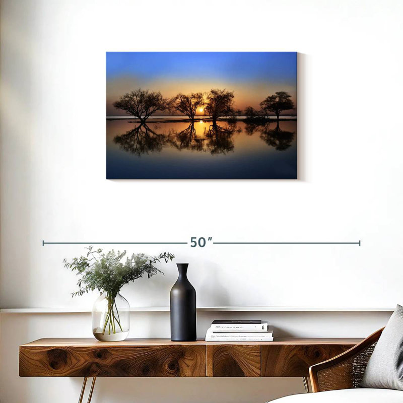 Coucher de soleil à Alvord, H 20 po x l 30 po