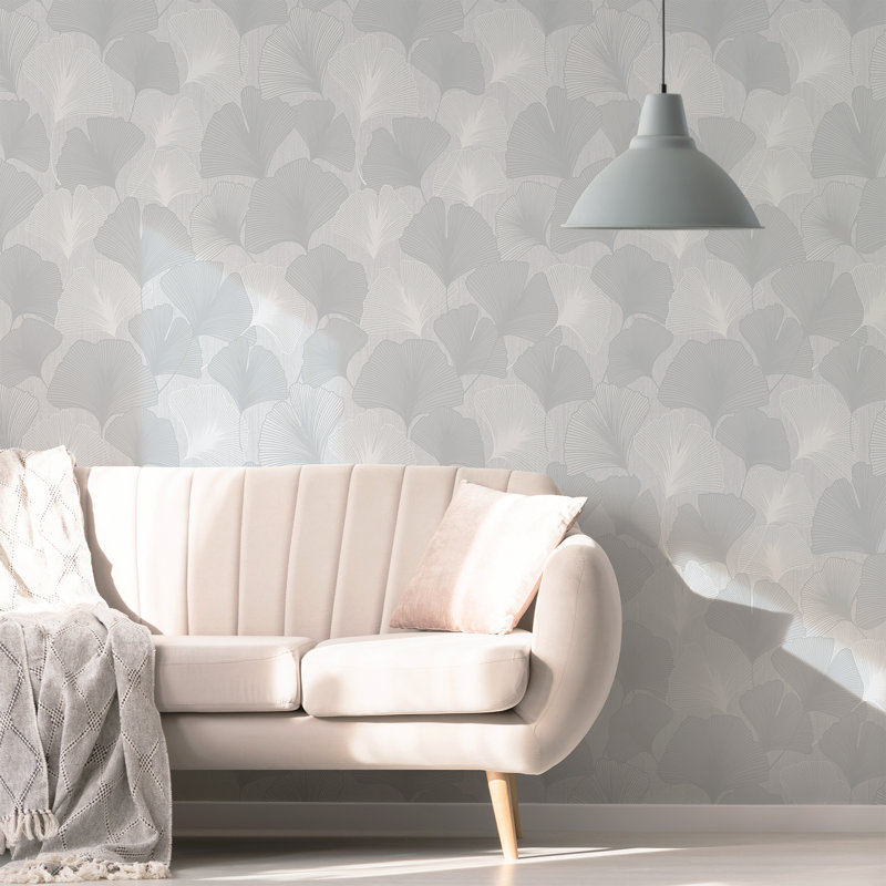 Ginkgo Striped Metallic Wallpaper Double Roll