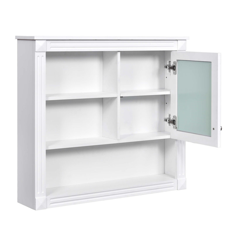 32'' Bathroom Wall Cabinet With Mirror, White