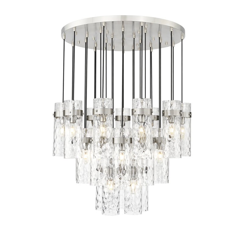 Lustre 27 lumières Magruder en nickel brossé Magruder, Nickel brossé