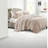 Elegant Scalloped Bedding Sets, Microfiber Cotton, Farmhouse King/cal King
