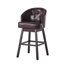 Tabouret tournant à 360 degrés avec garniture cloutée, brun-130558060-130558063