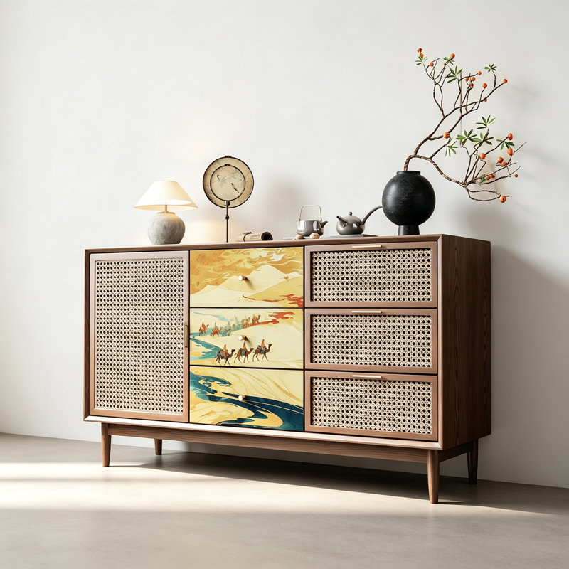 Buffet haut de gamme de style chinois, H 33,4 po x l 47,2 po x P 15,7 po