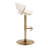 Swivel Upholstered Adjustable Height Counter Stool with Metal Frame-95612317