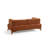 Stylish 2-Seat Sofa, Orange, 70.9 x 39.4 x 29.5 inches | Wood & Chipboard Frame, 100% Polyester Fabric, 28 DNS Foam Layer | Dry-Cleanable, Back & Forth Mechanism, Natural Painted 5.9-inch Legs | Perfect for Modern Living Rooms-695331540