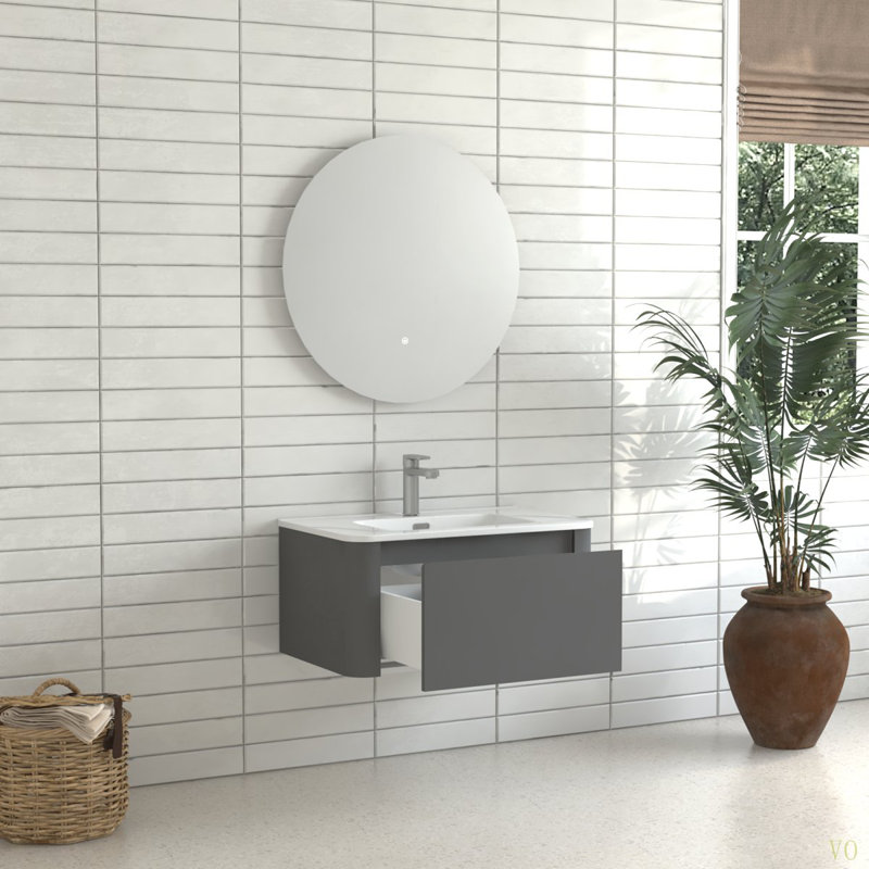 Meuble-lavabo mural 30 po avec lavabo flottant, 30"