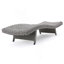 Chaise longue en osier crème