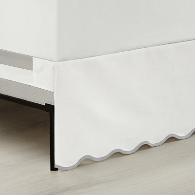 Coastal Chic Scallop Wrap Around Bed Skirt