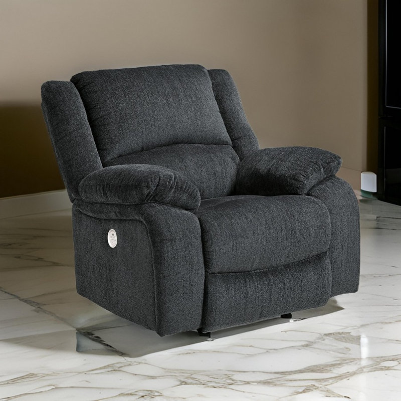 Fauteuil inclinable Saned, Chenille gris ardoise