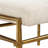 Uttermost Karleen Plush White Small Brass Bench
