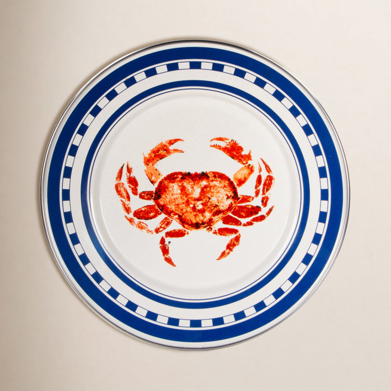 Set of 4 Crab House Sandwich Plates